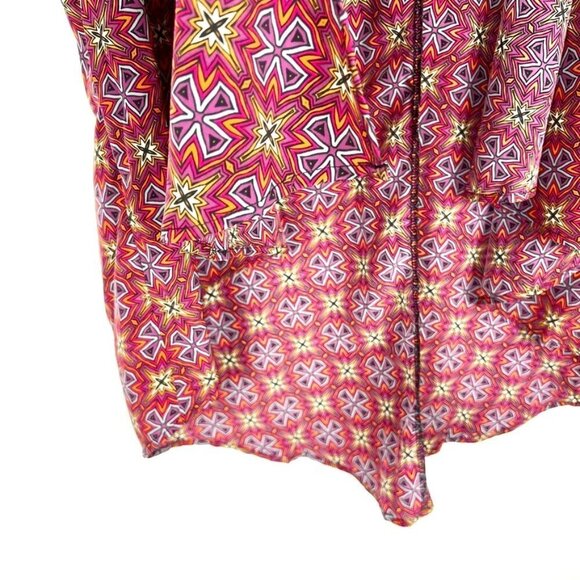 NWT LuLaRoe Kimono Women's Medium Burgundy Print Lindsay Waterfall Draped Topper - Picture 3 of 11